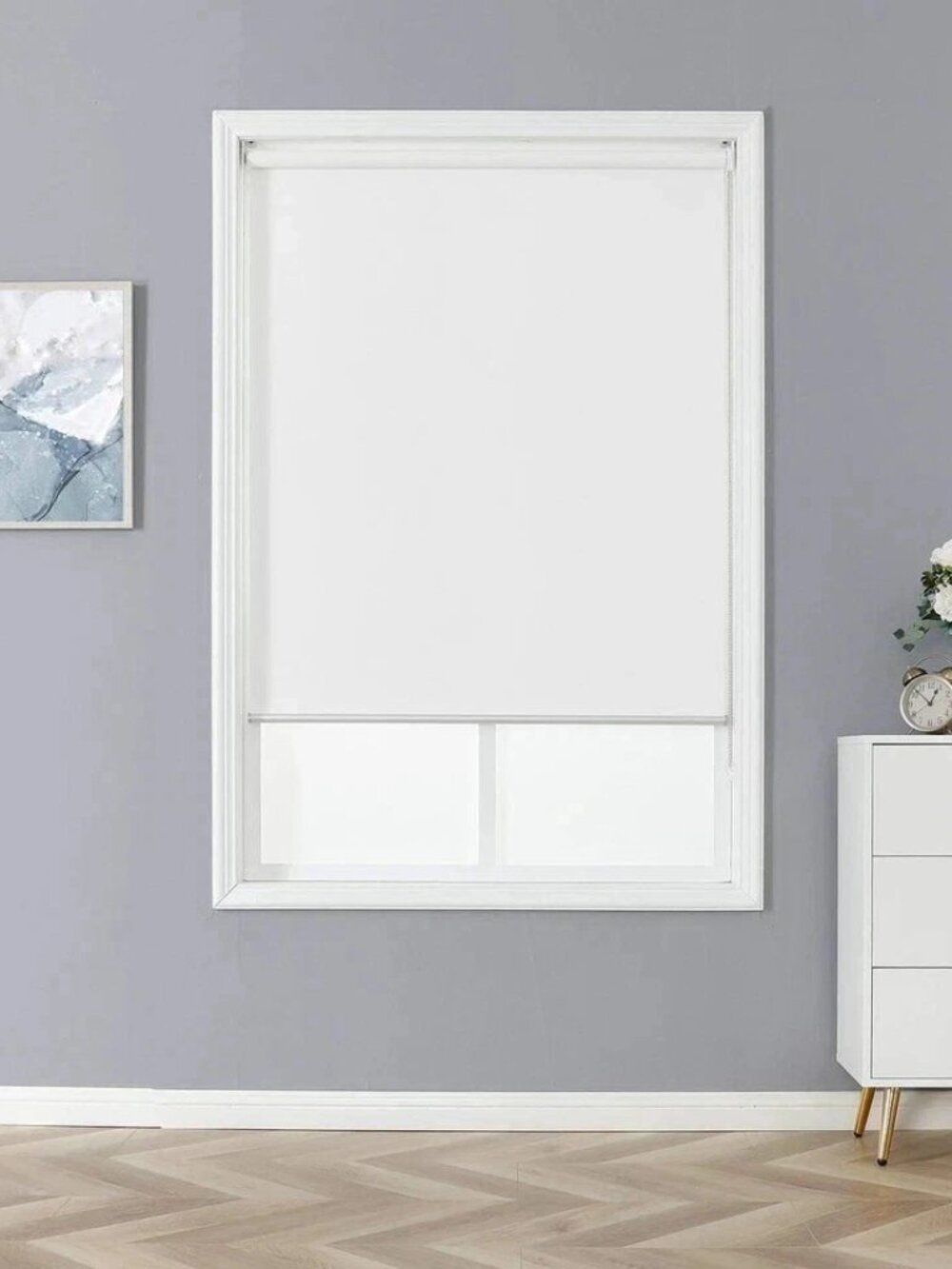 ChrisDowa 35x72 Blackout Roller Shade, Window Blind with Thermal Insulated, UV